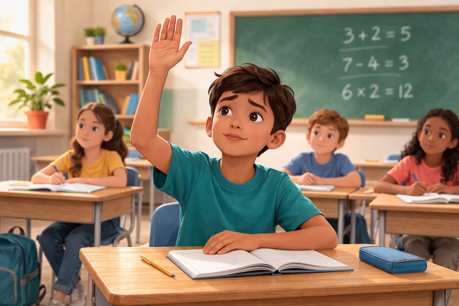 Raising hand scenario